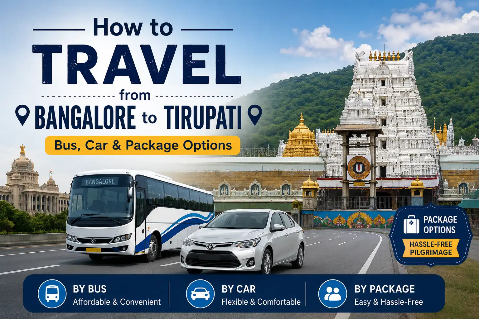 How to Travel from Bangalore to Tirupati: Bus, Car & Package Options