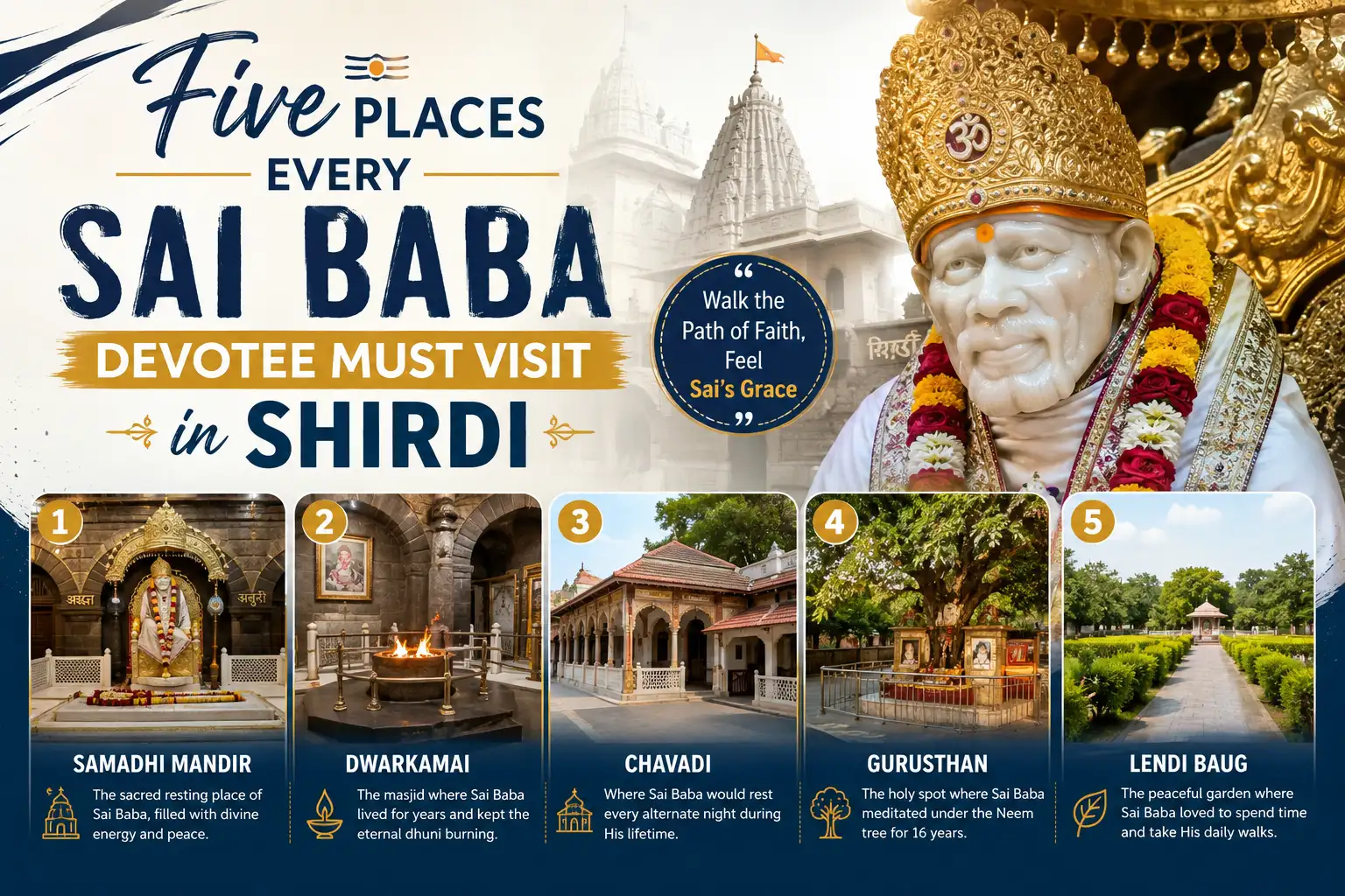 Five Places Every Sai Baba Devotee Must Visit in Shirdi